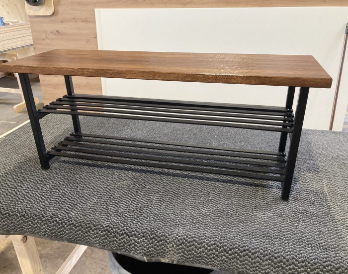 Lavice na obuv železo/dub